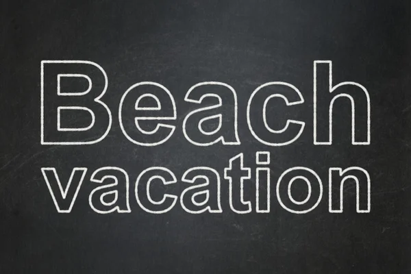 Vacation concept: Beach Vacation on chalkboard background — Stock Photo, Image