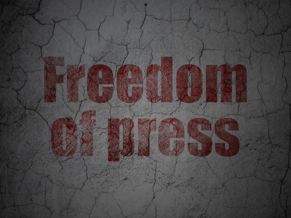 Koncepce politiky: Svoboda tisku na pozadí grunge — Stock fotografie