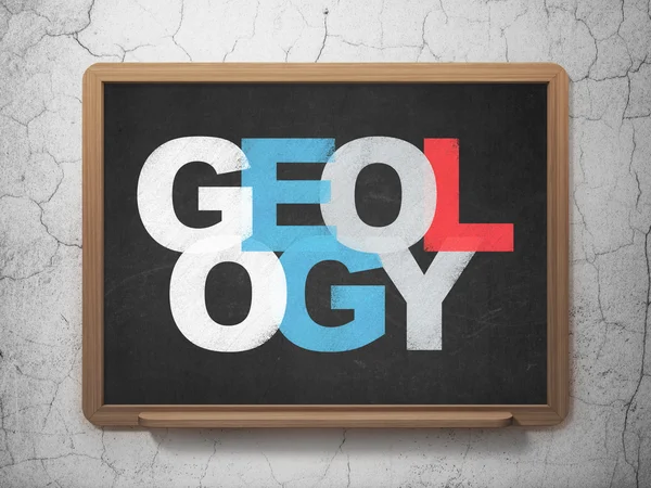 Inlärnings koncept: geologi på skolans styrelse bakgrund — Stockfoto
