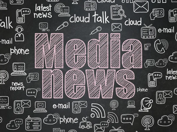 News concept: Media News on School board background — Stock fotografie