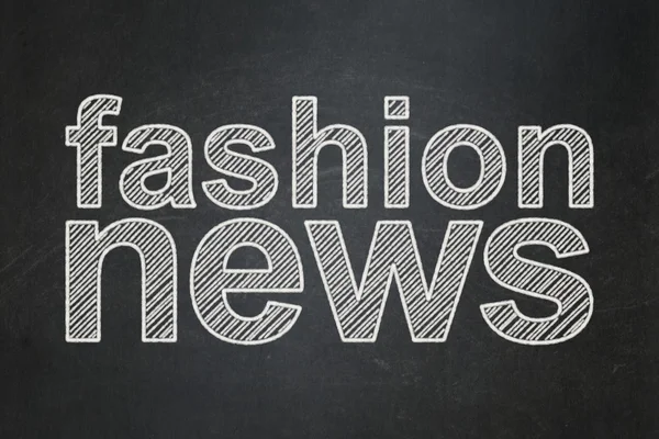 News concept: Fashion News sullo sfondo della lavagna — Foto Stock