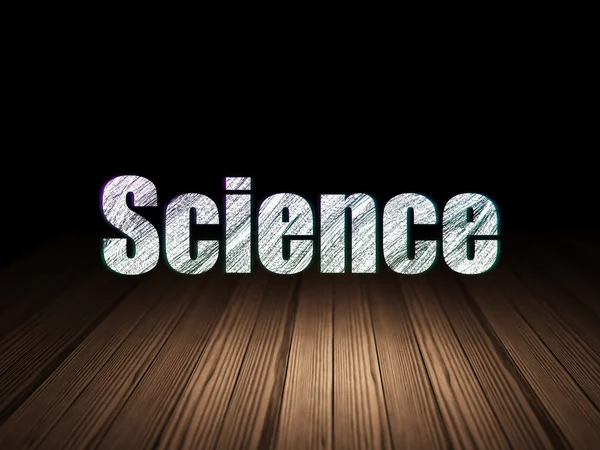 Научная концепция: Наука в гранж темной комнате — стоковое фото