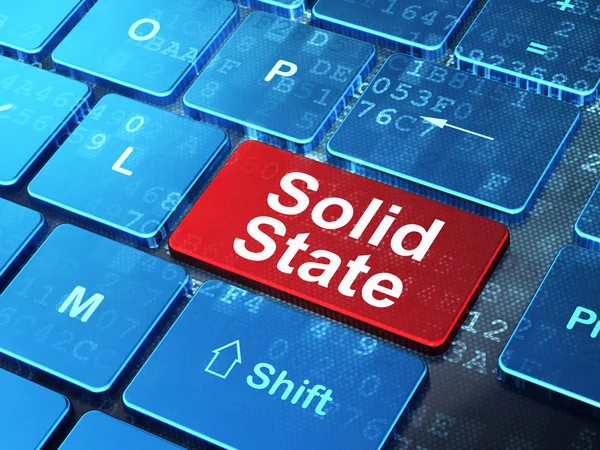 Vetenskap koncept: Solid State på dator tangentbord bakgrund — Stockfoto