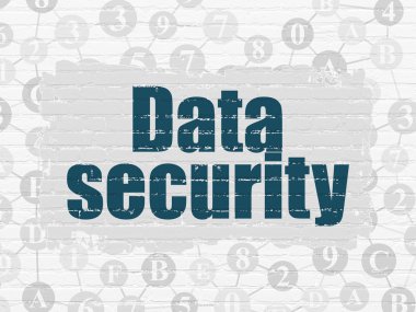 Koruma kavramı: duvar arka plan üzerinde veri güvenliği
