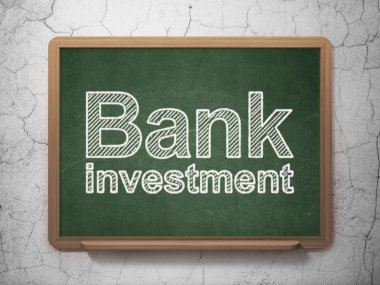Para birimi kavramı: Kara tahta arka plan banka yatırım