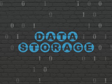 Veri kavramı: duvar arka plan üzerinde veri depolama