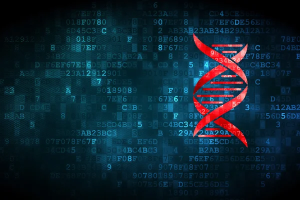 Medizinkonzept: dna zu digitalem Hintergrund — Stockfoto