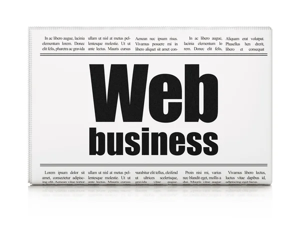 Web tasarım konsepti: gazete başlığı Web Business — Stok fotoğraf