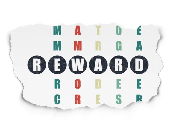 Finance concept: Reward in Crossword Puzzle — Stock Photo, Image