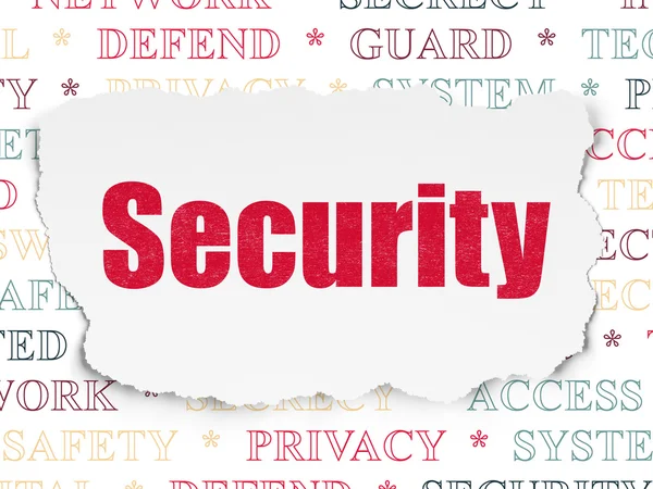 Security concept: Security on Torn Paper background — Stock Photo, Image