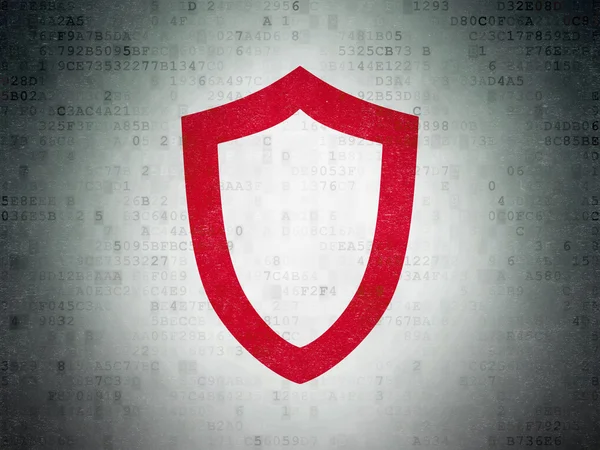 Sicherheitskonzept: konturiertes Schild auf digitalem Datenpapier-Hintergrund — Stockfoto