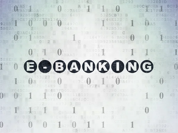 Business concept: E-Banking on Digital Data Paper background — Stock Photo, Image