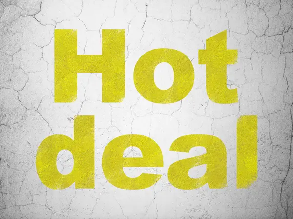 Conceito de negócio: Hot Deal no fundo da parede — Fotografia de Stock