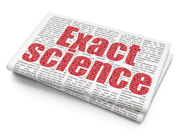 Conceito de ciência: Exact Science on Newspaper background — Fotografia de Stock