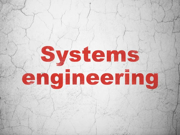 Koncepce vědy: systémy inženýrství na zeď na pozadí — Stock fotografie