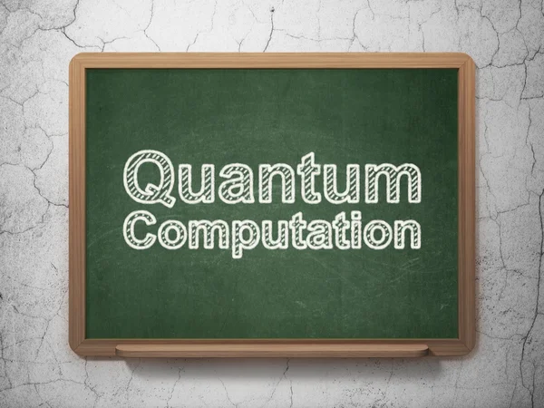 科学概念: 黒板背景に量子計算 — ストック写真