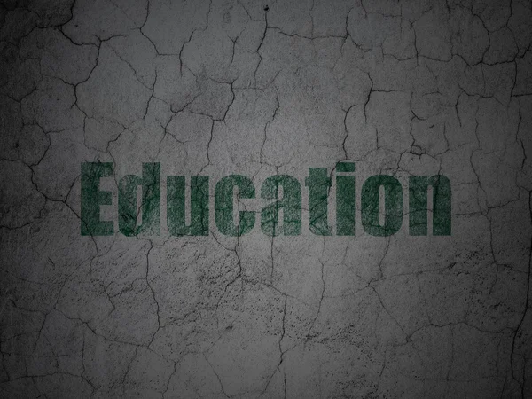 Konsep pembelajaran: Pendidikan mengenai latar belakang dinding grunge — Stok Foto