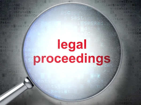 Wet concept: gerechtelijke procedures met optisch glas — Stockfoto