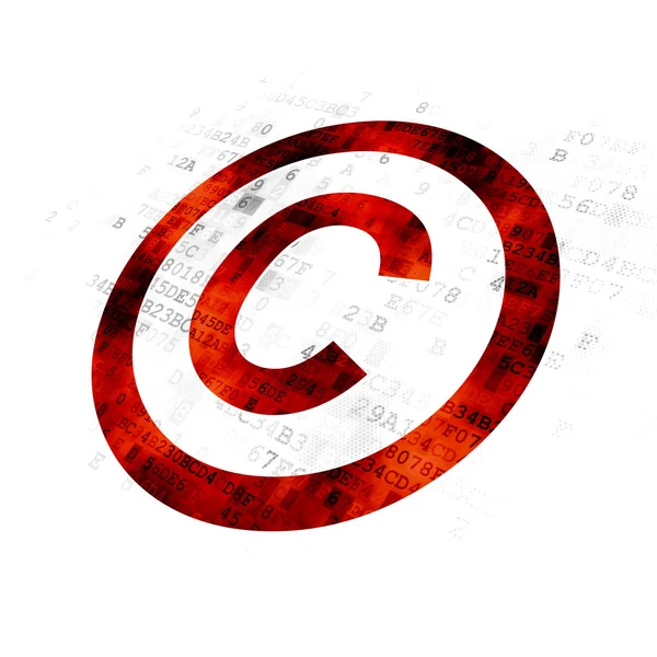 Conceito de lei: Direitos de autor sobre fundo digital — Fotografia de Stock