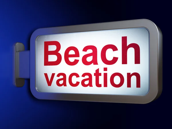 Tatil kavramı: billboard arka plan üzerinde Beach Tatil — Stok fotoğraf