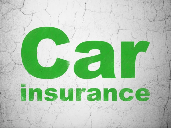 Concetto di assicurazione: Assicurazione auto su sfondo muro — Foto Stock