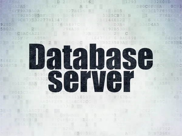 Programmering concept: databaseserver op digitale Data-Paper achtergrond — Stockfoto