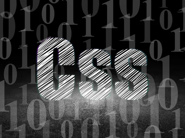 Software concept: Css in de donkere kamer grunge — Stockfoto