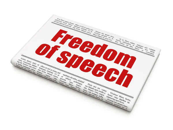 政治的概念:新聞の見出し言論の自由 — ストック写真