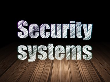 Gizlilik kavramı: grunge karanlık odada güvenlik sistemleri