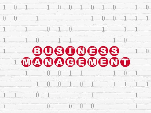 Finance concept: Business Management on wall background — Stock Photo, Image