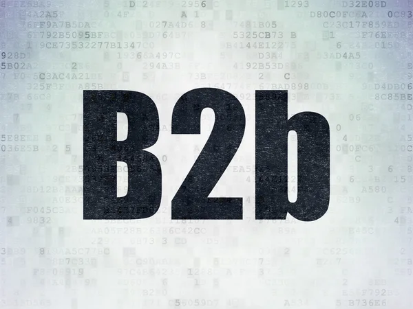 经营理念： B2b 数字数据纸张背景上 — 图库照片