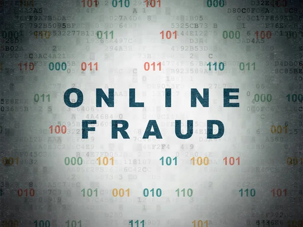 Conceito de segurança: Fraude online no contexto do papel de dados digitais — Fotografia de Stock