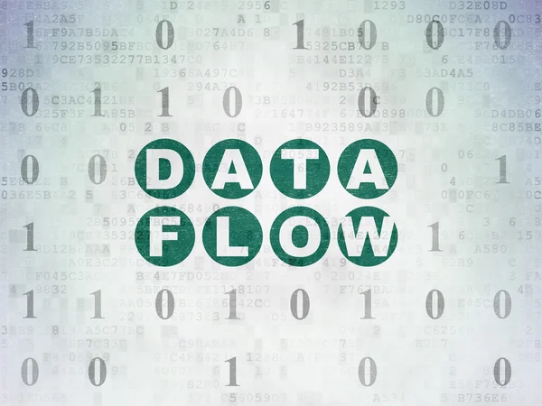 Concepto de información: flujo de datos en el fondo del documento de datos digitales — Foto de Stock