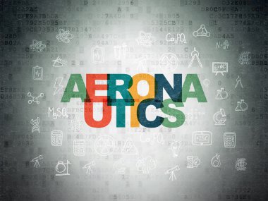 Bilim kavramı: Havacılık dijital veri kağıt arka plan üzerinde