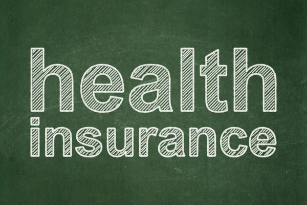 Insurance concept: Health Insurance on chalkboard background — Stock Photo, Image