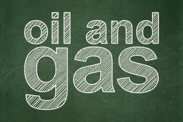 Manufacuring concept: Oil and Gas on chalkboard background — Stock Photo, Image