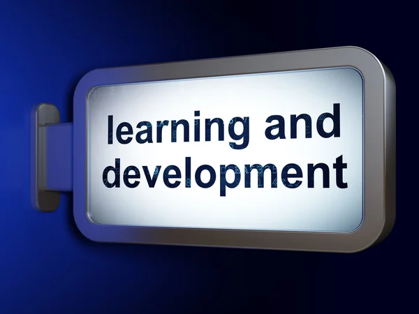 Oktatási koncepció: tanulás és fejlődés a billboard háttér — Stock Fotó