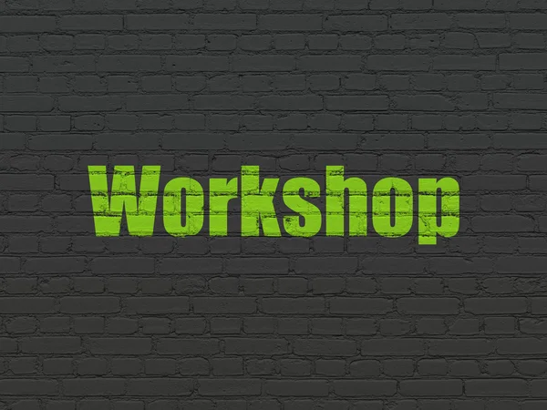 Learning concept: Workshop on wall background — Stock Photo, Image