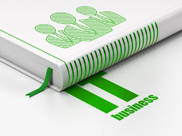 Finans koncept: bok affärsfolk, IT-branschen på vit bakgrund — Stockfoto