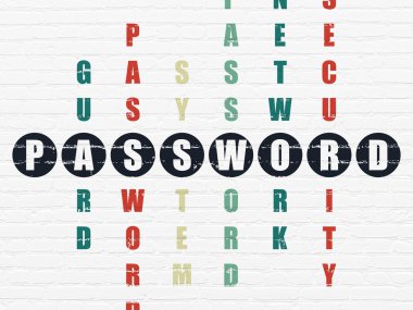 Security concept: Password in Crossword Puzzle