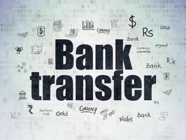 Para kavramı: dijital veri kağıt arka plan banka havalesi