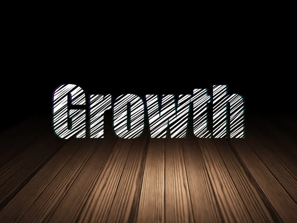 Finanzkonzept: Wachstum im Grunge Dark Room — Stockfoto