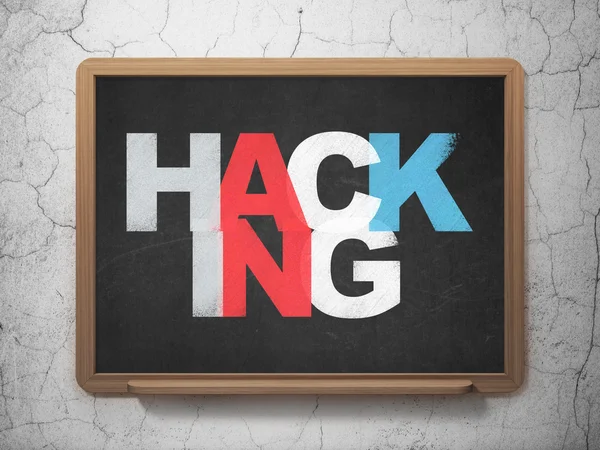 Concept de sécurité : Hacking sur fond de conseil scolaire — Photo