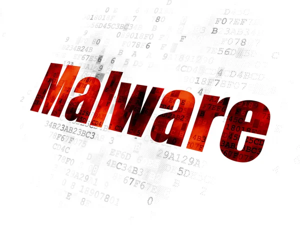 Concept de sécurité : Malware sur fond numérique — Photo