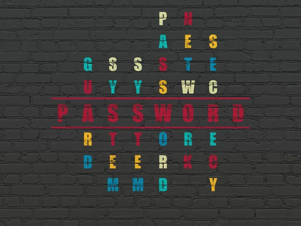 Privacy concept: Password in Crossword Puzzle — ストック写真