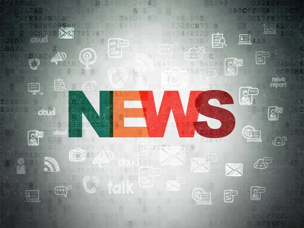 Nyheter koncept: Nyheter på Digital Data papper bakgrund — Stockfoto