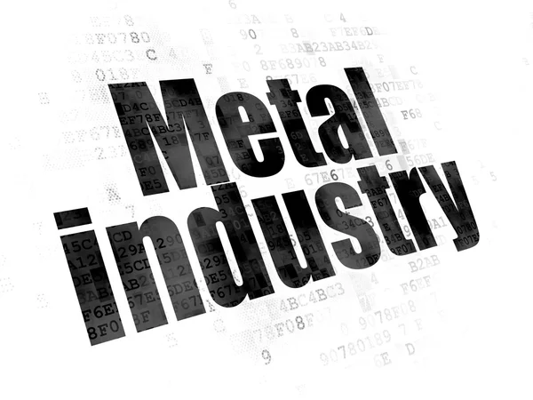 Koncept odvětví: průmysl kovů na digitální pozadí — Stock fotografie