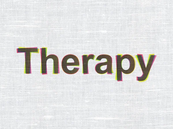 Concepto de medicina: Terapia sobre fondo de textura de tela — Foto de Stock