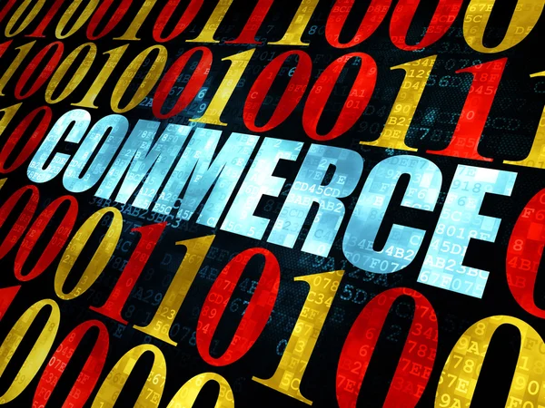 Conceito de negócio: Comércio em fundo digital — Fotografia de Stock