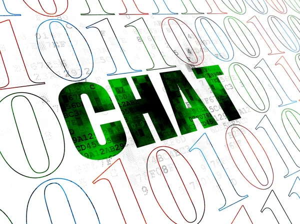 Web ontwikkelingsconcept: Chat op digitale achtergrond — Stockfoto